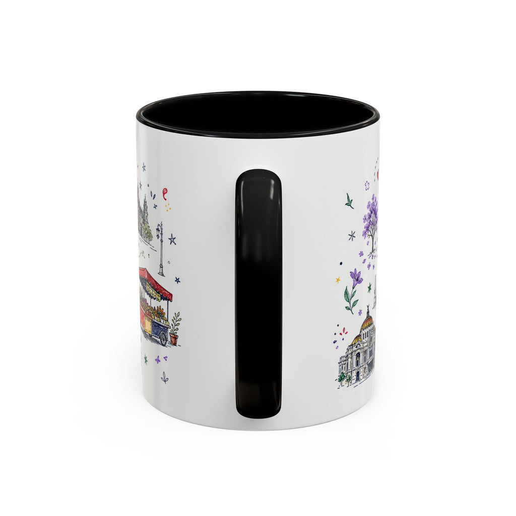 Mexico City Coffee Mug | Mexico Souvenir Travel Gift | Accent Color Ceramic 11oz 15oz