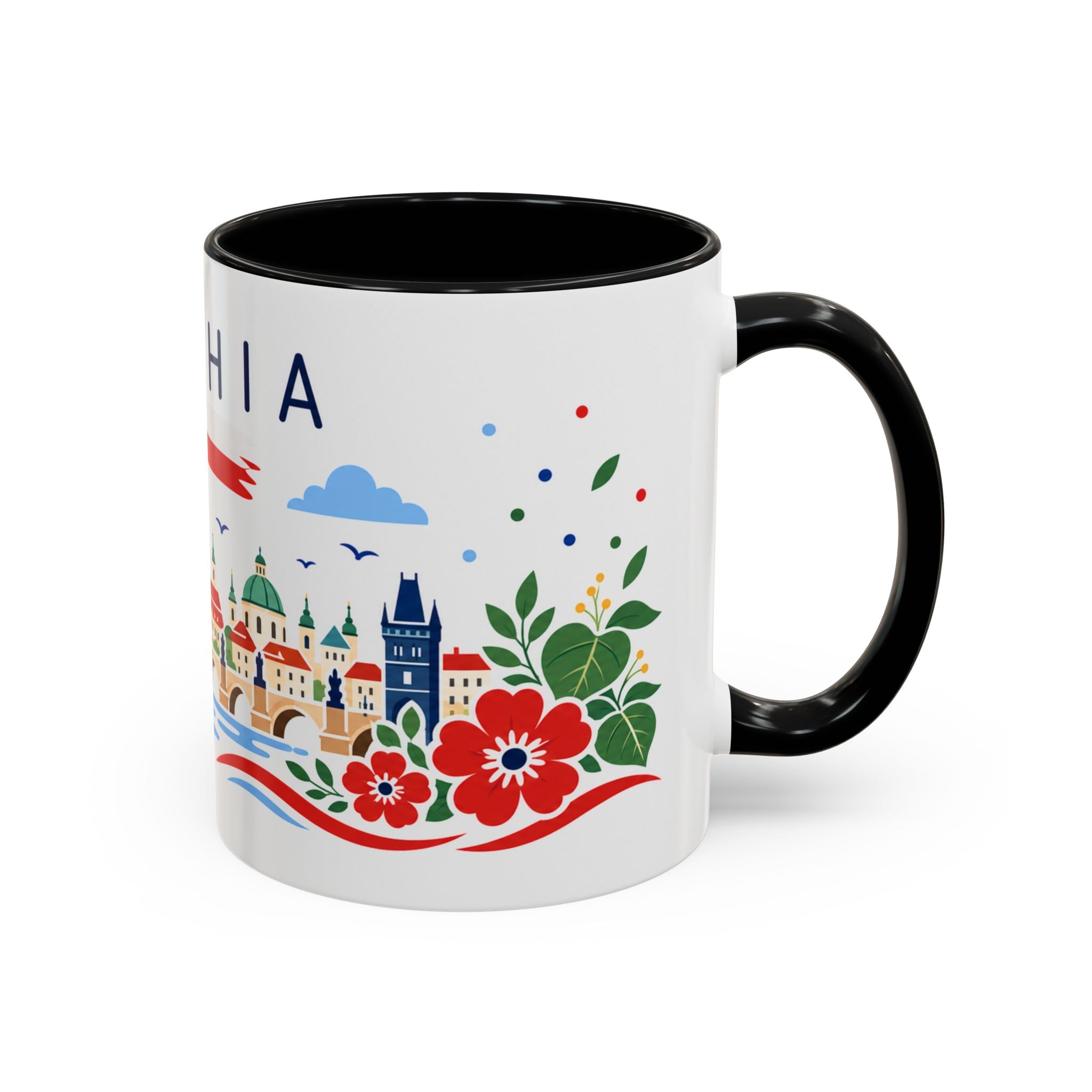 Czechia Coffee Mug | Travel Souvenir Accent Mug | Country Gift Ceramic Cup 11oz 15oz