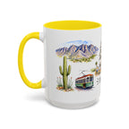 Tucson Illustrated Travel Mug | City Souvenir Accent Coffee Mug | 11oz 15oz Ceramic Cup