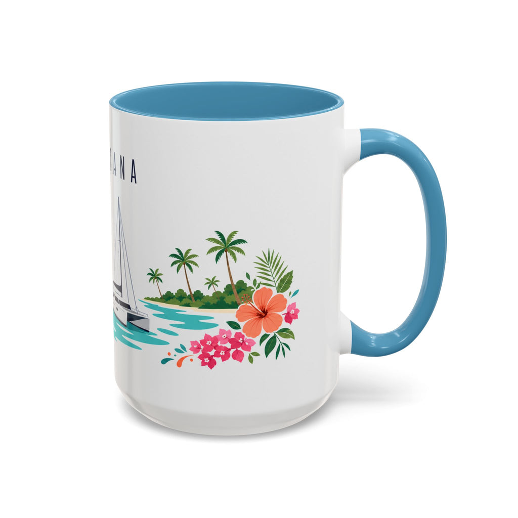 Punta Cana Coffee Mug | Dominican Republic Travel Souvenir | Porcelain Decal City Gift | 11oz 15oz Accent Mug
