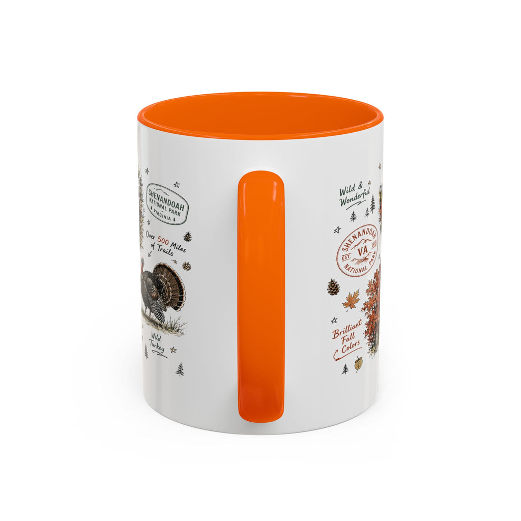 Shenandoah National Park Coffee Mug | Virginia Blue Ridge Hiking Autumn Gift | Accent Color Ceramic 11oz 15oz
