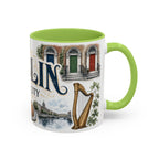 Dublin Coffee Mug | Ireland Travel Souvenir | Vintage Illustrated City Gift | 11 oz 15 oz Accent Mug