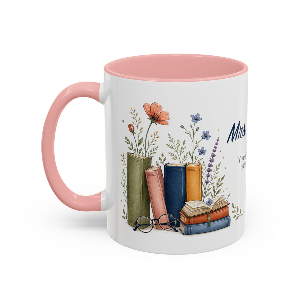 Personalized Reading Teacher Mug | Custom Name Book Lover Coffee Cup | Teacher Appreciation Gift