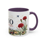 Ohio State Map Mug | Botanical Travel Sketch, Homesick Gift, Long Distance Friendship