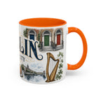 Dublin Coffee Mug | Ireland Travel Souvenir | Vintage Illustrated City Gift | 11 oz 15 oz Accent Mug
