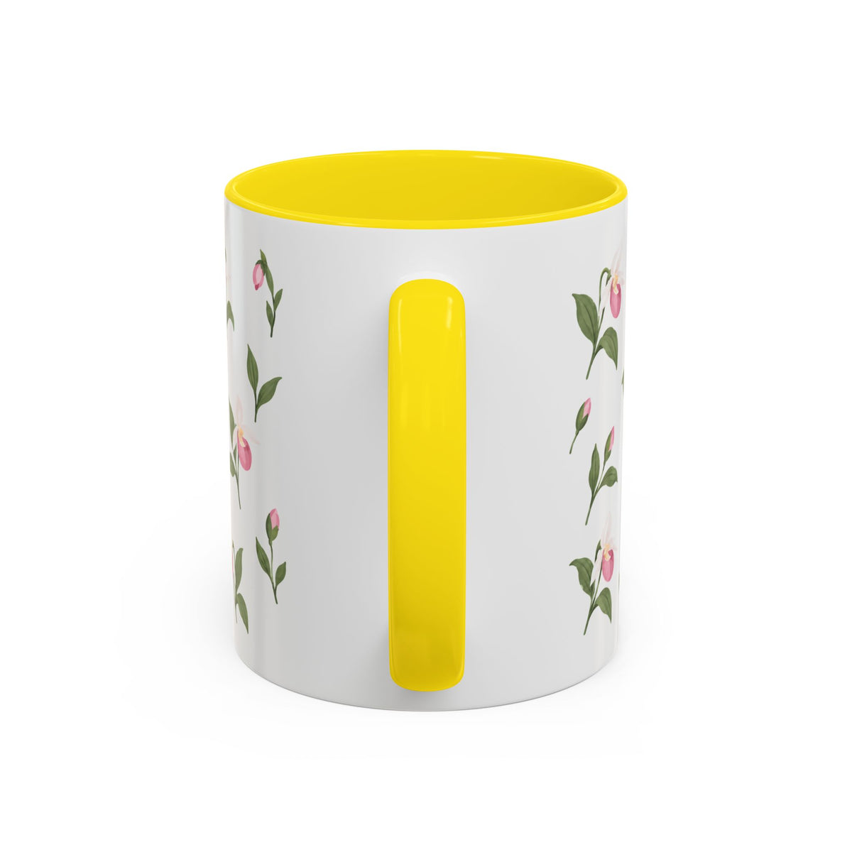 Minnesota Pink and White Lady Slipper Mug, State Flower Floral Coffee Cup, 11oz Botanical Gift