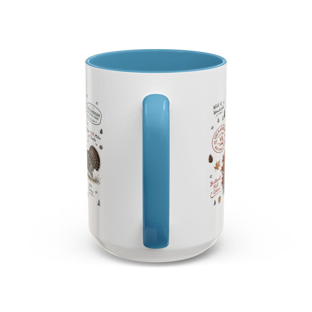 Shenandoah National Park Coffee Mug | Virginia Blue Ridge Hiking Autumn Gift | Accent Color Ceramic 11oz 15oz