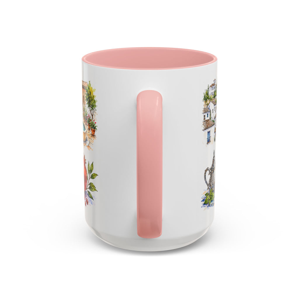 Granada Illustrated Travel Mug | City Souvenir Accent Coffee Mug | 11oz 15oz Ceramic Cup