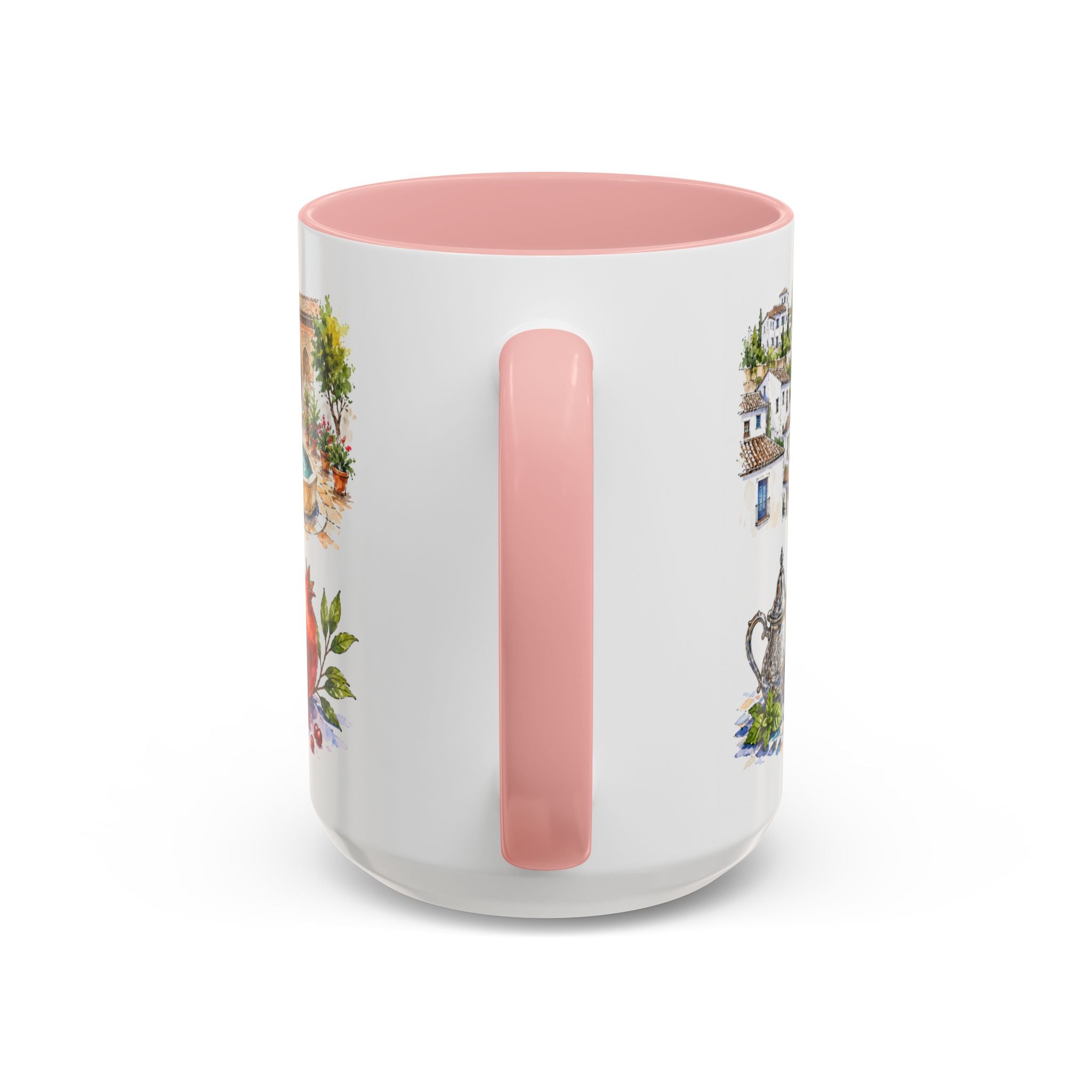 Granada Illustrated Travel Mug | City Souvenir Accent Coffee Mug | 11oz 15oz Ceramic Cup