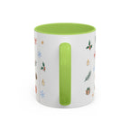 Seattle Christmas Mug | Watercolor Travel Souvenir | Holiday Gift | Accent Ceramic Coffee Cup 11oz 15oz