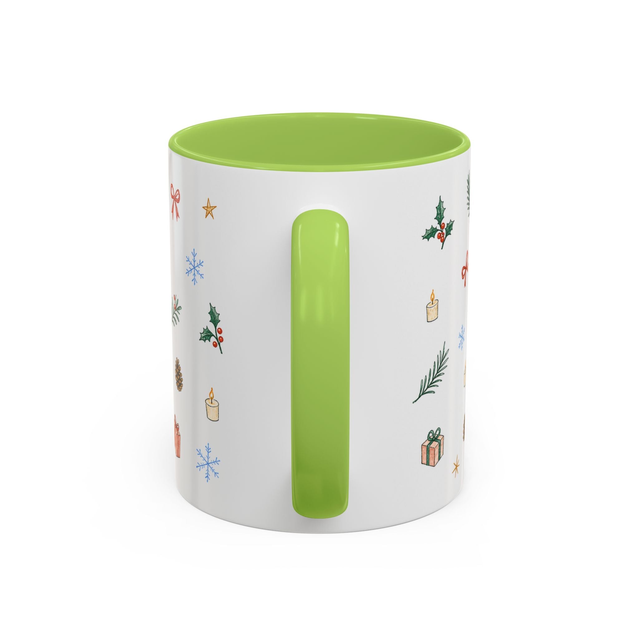 Seattle Christmas Mug | Watercolor Travel Souvenir | Holiday Gift | Accent Ceramic Coffee Cup 11oz 15oz