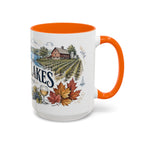 Finger Lakes Mug, New York Travel Souvenir, Bucket List Gift, Accent Ceramic Coffee Mug 11oz 15oz
