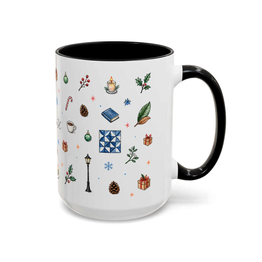 Washington DC Christmas Mug | Watercolor City Souvenir | Ceramic Coffee Cup 11oz 15oz