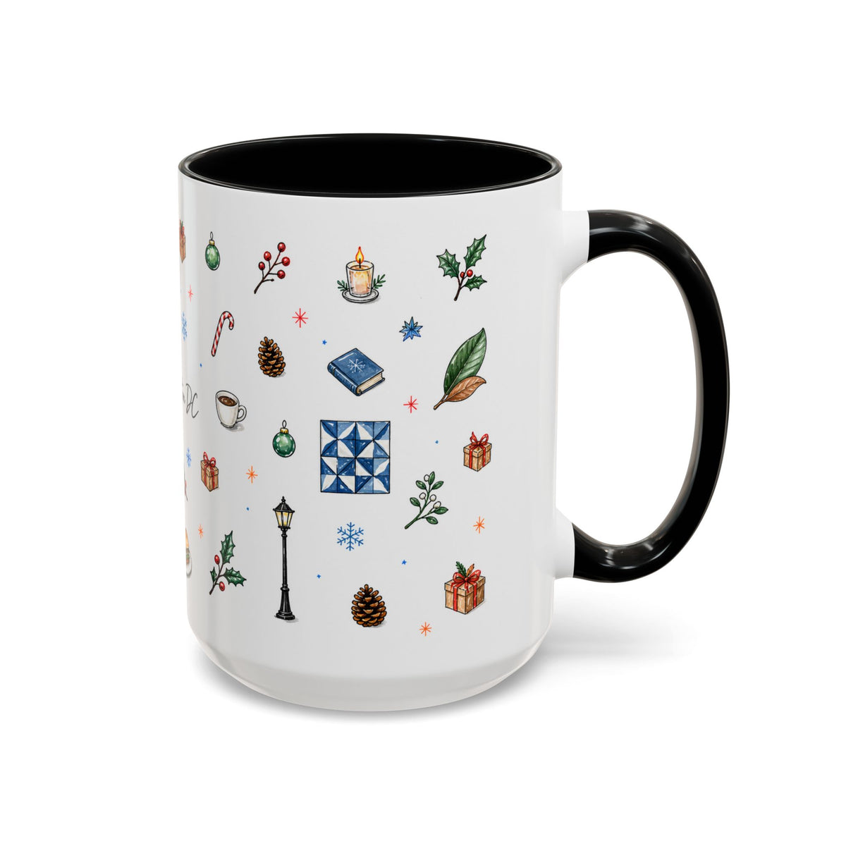 Washington DC Christmas Mug | Watercolor City Souvenir | Ceramic Coffee Cup 11oz 15oz