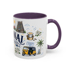 Chennai Coffee Mug | India Souvenir Travel Gift | Accent Color Ceramic 11oz 15oz