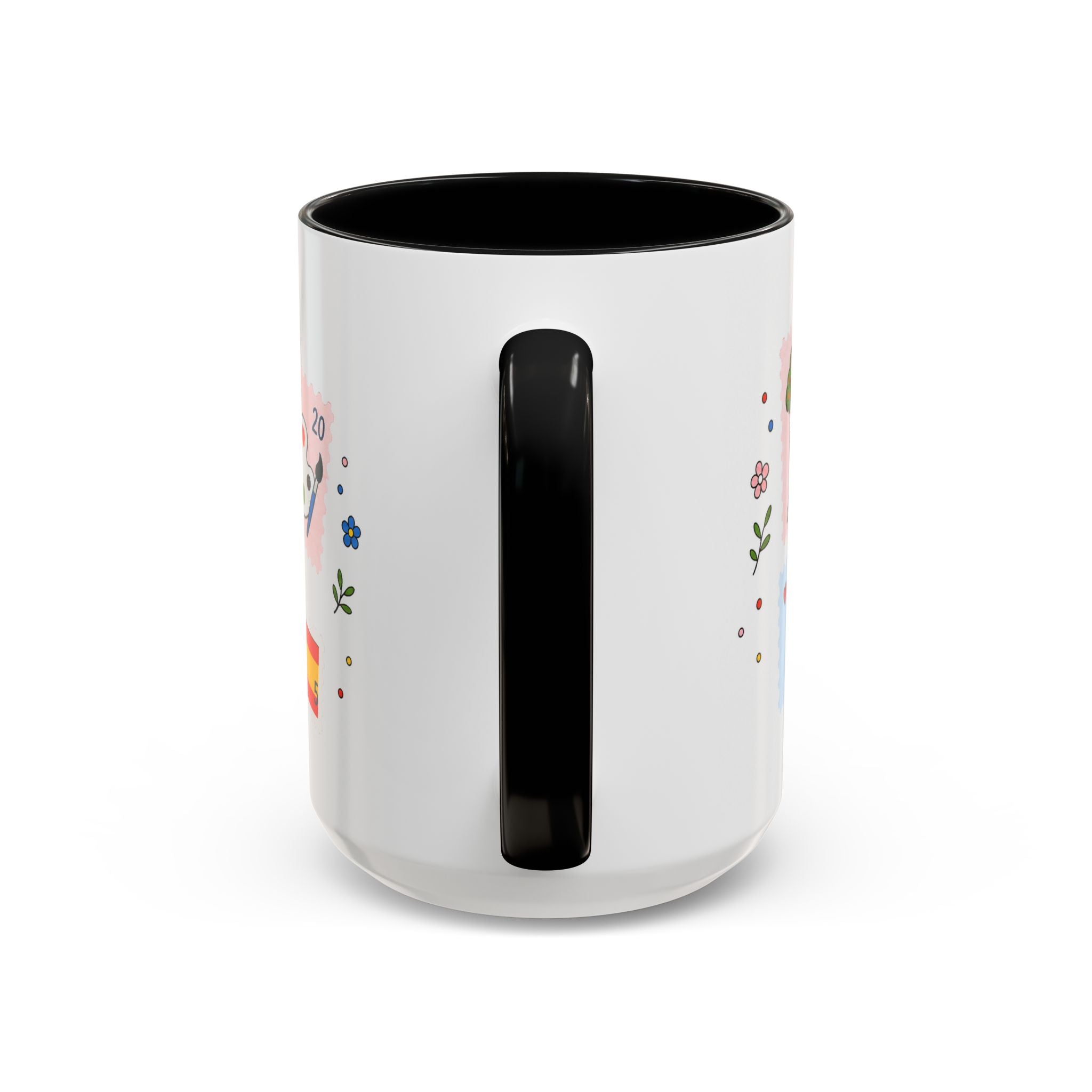 Madrid Coffee Mug | Postage Stamp Collage Mug | Travel Souvenir Accent Cup 11oz 15oz