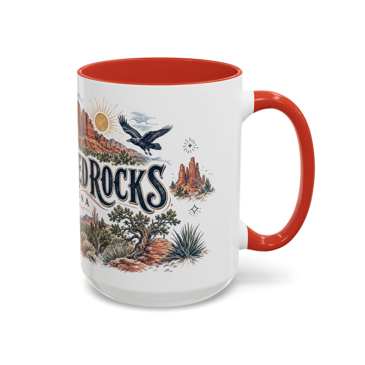 Sedona Red Rocks Mug, Arizona Travel Souvenir, Bucket List Gift, Accent Ceramic Coffee Mug 11oz 15oz