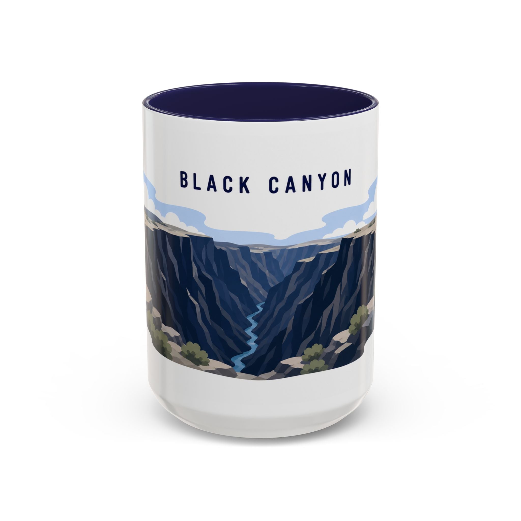 Black Canyon of the Gunnison National Park Coffee Mug | Solid Color Block Park Souvenir | 11oz 15oz Accent Mug