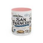 San Francisco Coffee Mug | California Souvenir Travel Gift | Accent Color Ceramic 11oz 15oz