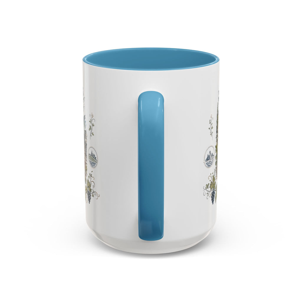 Rhine Valley Mug, Germany Travel Souvenir, Bucket List Gift, Accent Ceramic Coffee Mug 11oz 15oz