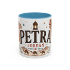 Petra Coffee Mug | Travel Destination Souvenir Gift | Accent Color Ceramic 11oz 15oz