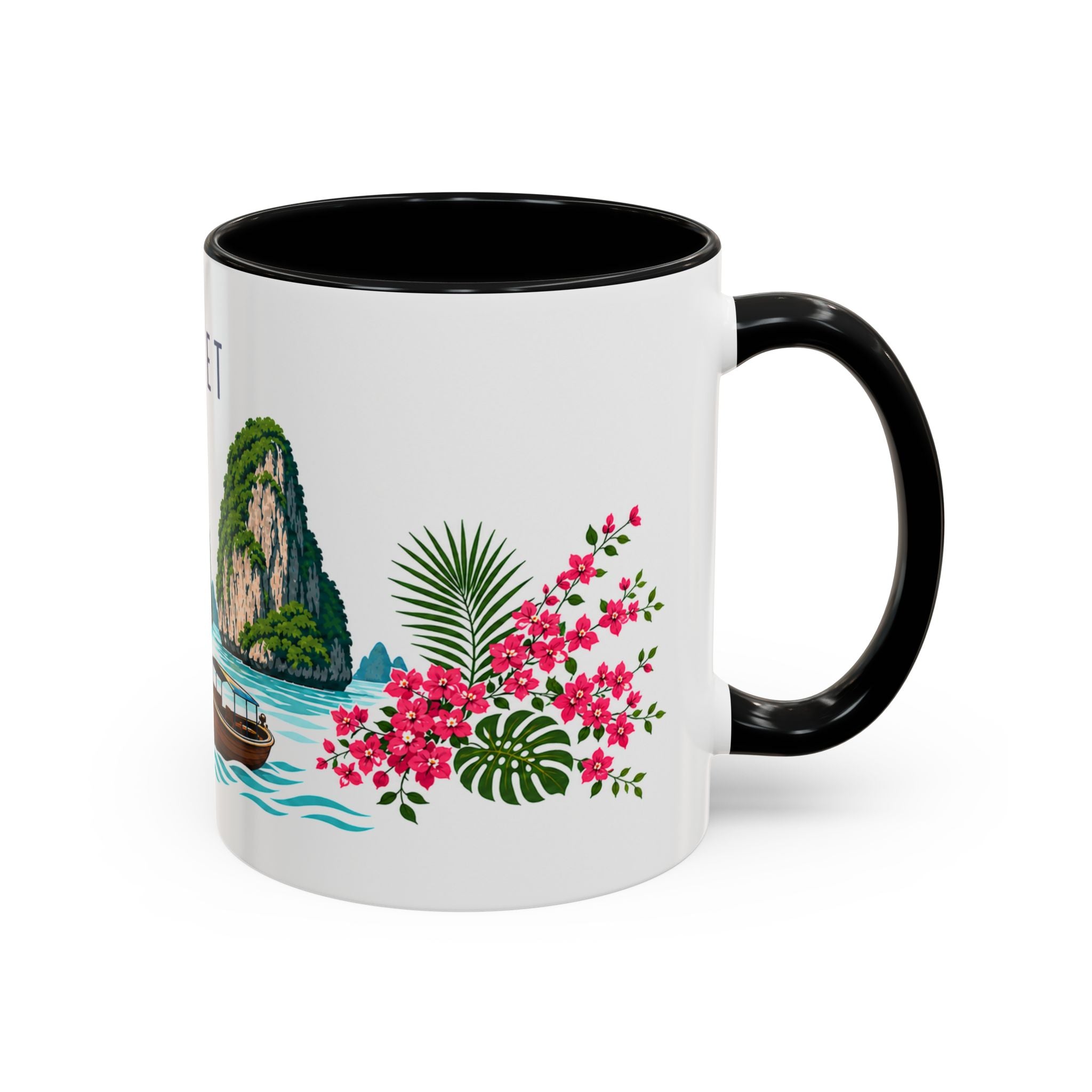 Phuket Coffee Mug | Thailand Travel Souvenir | Porcelain Decal City Gift | 11oz 15oz Accent Mug