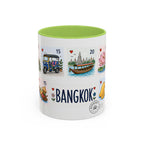 Bangkok Coffee Mug | Postage Stamp Collage Mug | Travel Souvenir Accent Cup 11oz 15oz