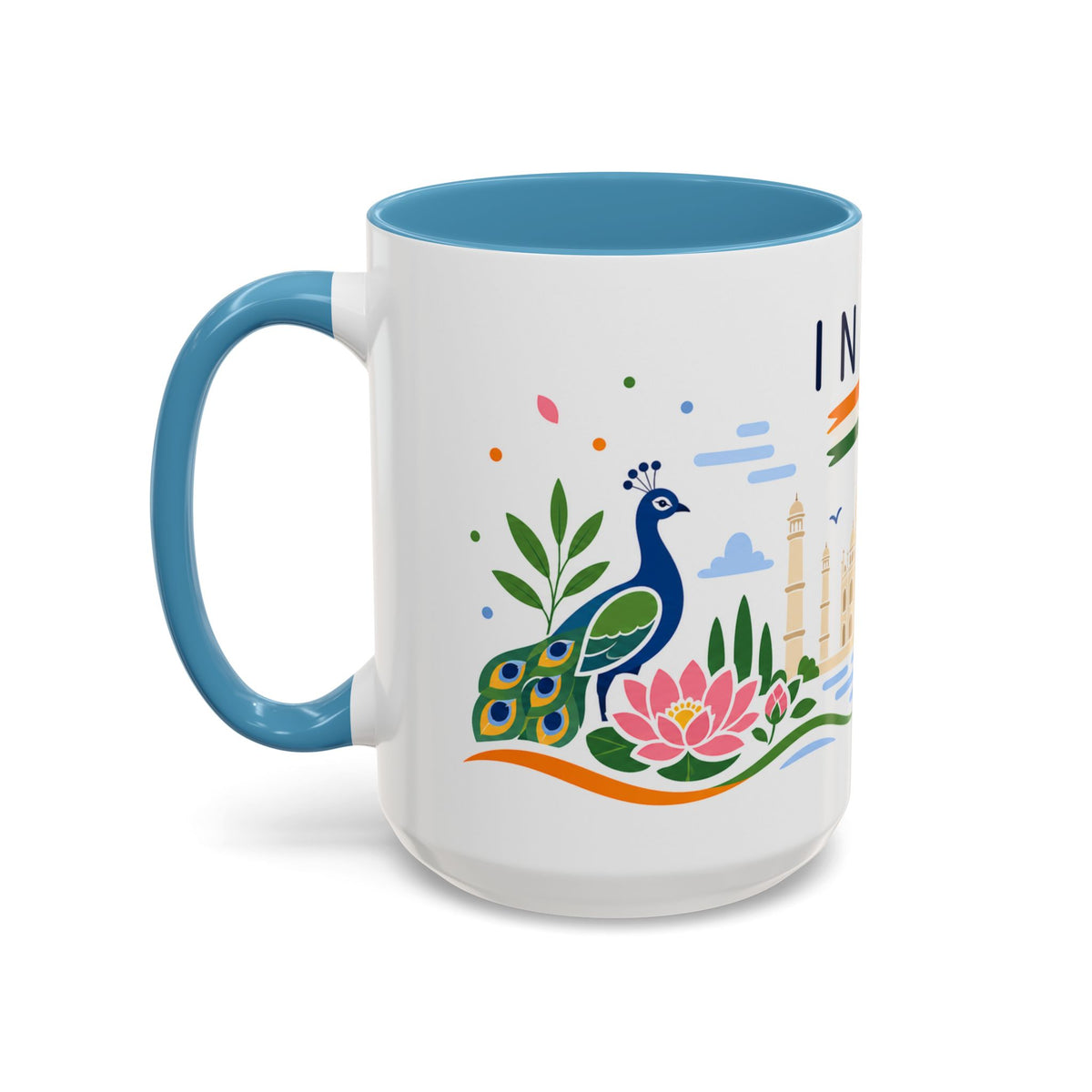 India Coffee Mug | Travel Souvenir Accent Mug | Country Gift Ceramic Cup 11oz 15oz