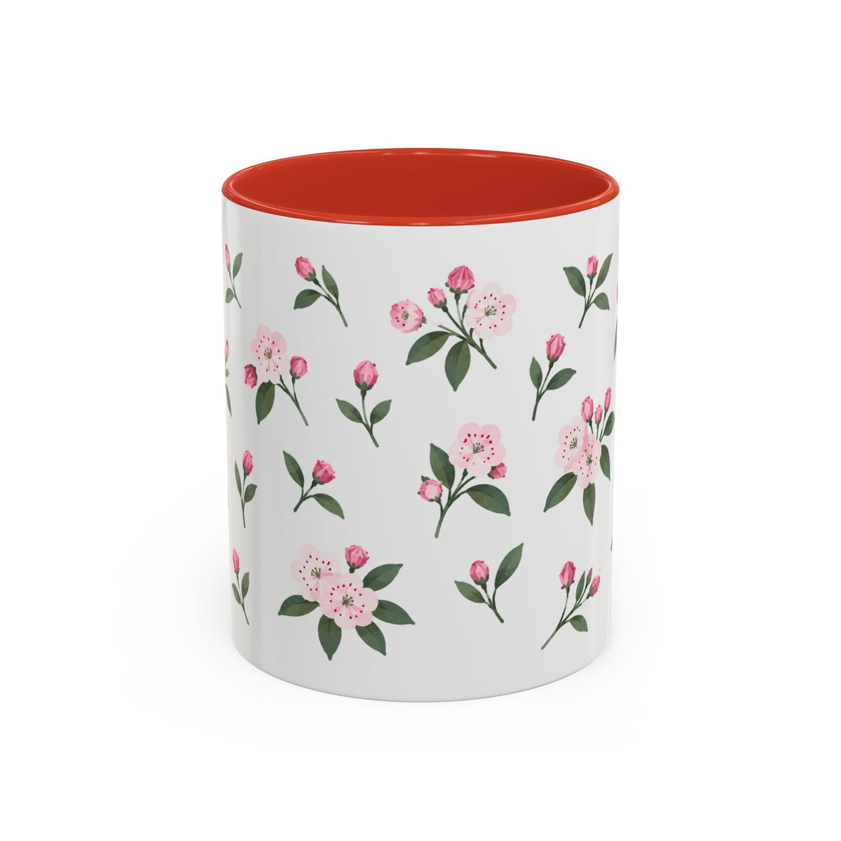 Connecticut Mountain Laurel Mug, State Flower Floral Coffee Cup, 11oz Botanical Gift
