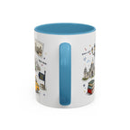 Kolkata Coffee Mug | India Souvenir Travel Gift | Accent Color Ceramic 11oz 15oz
