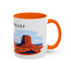 Monument Valley Coffee Mug | Travel Destination Souvenir Gift | Accent Color Ceramic 11oz 15oz
