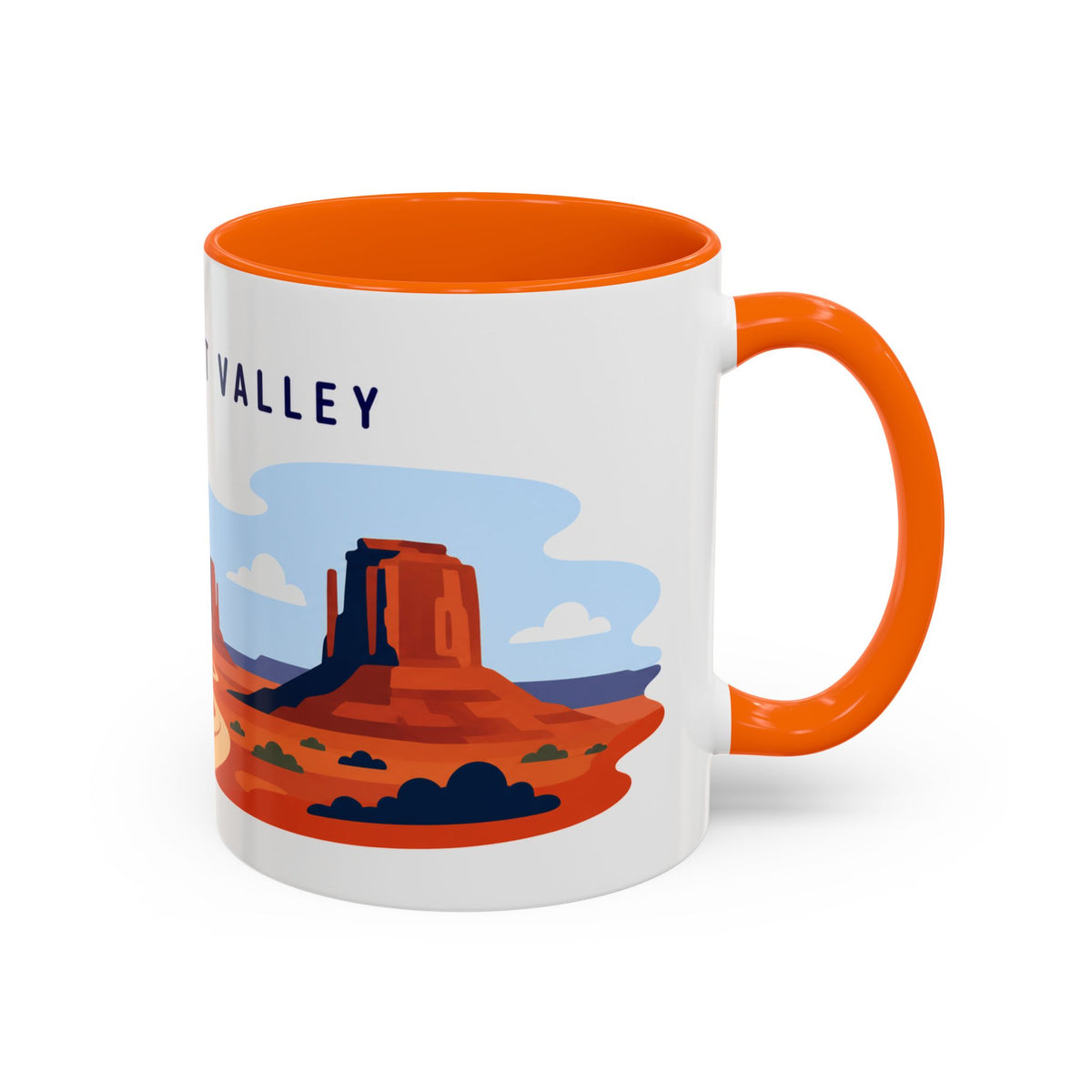 Monument Valley Coffee Mug | Travel Destination Souvenir Gift | Accent Color Ceramic 11oz 15oz