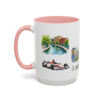 Indianapolis Illustrated Travel Mug | City Souvenir Accent Coffee Mug | 11oz 15oz Ceramic Cup