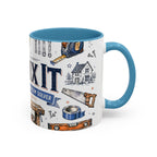Mr Fix It Coffee Mug | Father's Day Gift for Dad | Accent Color Ceramic 11oz 15oz
