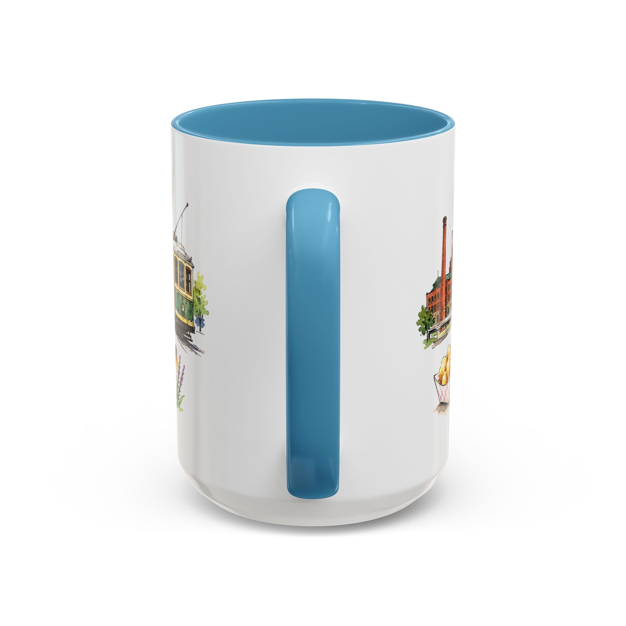 Milwaukee Illustrated Travel Mug | City Souvenir Accent Coffee Mug | 11oz 15oz Ceramic Cup