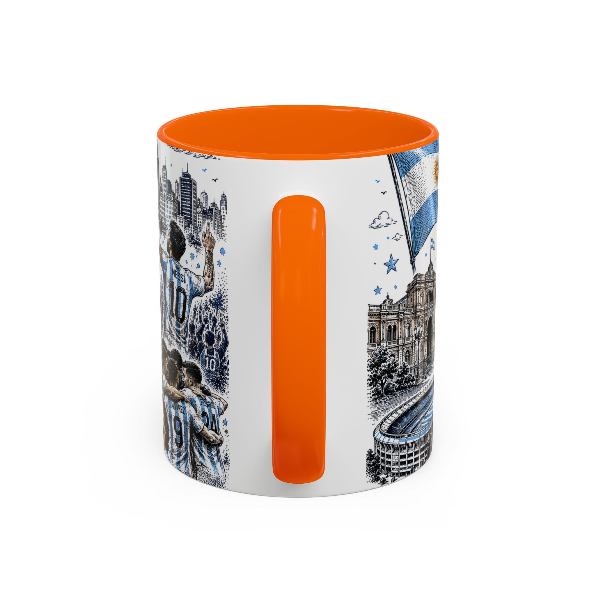 Argentina Soccer Coffee Mug | Soccer Fan Gift | Accent Color Ceramic 11oz 15oz Match Day Cup