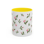 Minnesota Pink and White Lady Slipper Mug, State Flower Floral Coffee Cup, 11oz Botanical Gift