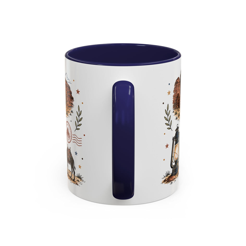 Wadi Rum Coffee Mug | Travel Destination Souvenir Gift | Accent Color Ceramic 11oz 15oz