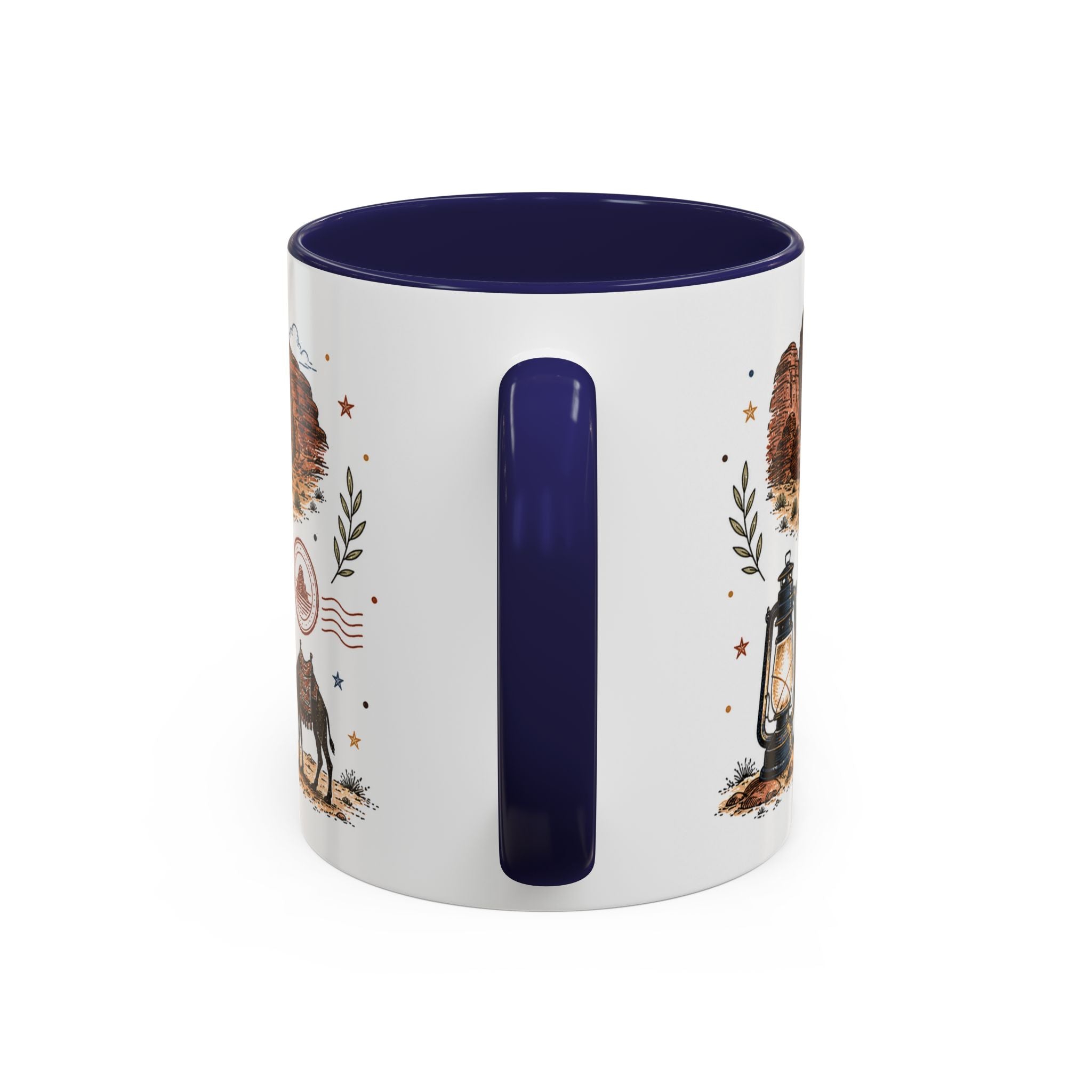 Wadi Rum Coffee Mug | Travel Destination Souvenir Gift | Accent Color Ceramic 11oz 15oz