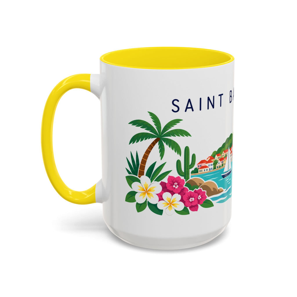 Saint Barthélemy Coffee Mug | Travel Souvenir Accent Mug | Country Gift Ceramic Cup 11oz 15oz