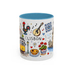 Lisbon Travel Mug | European City Souvenir Accent Coffee Mug | 11oz 15oz Ceramic Cup