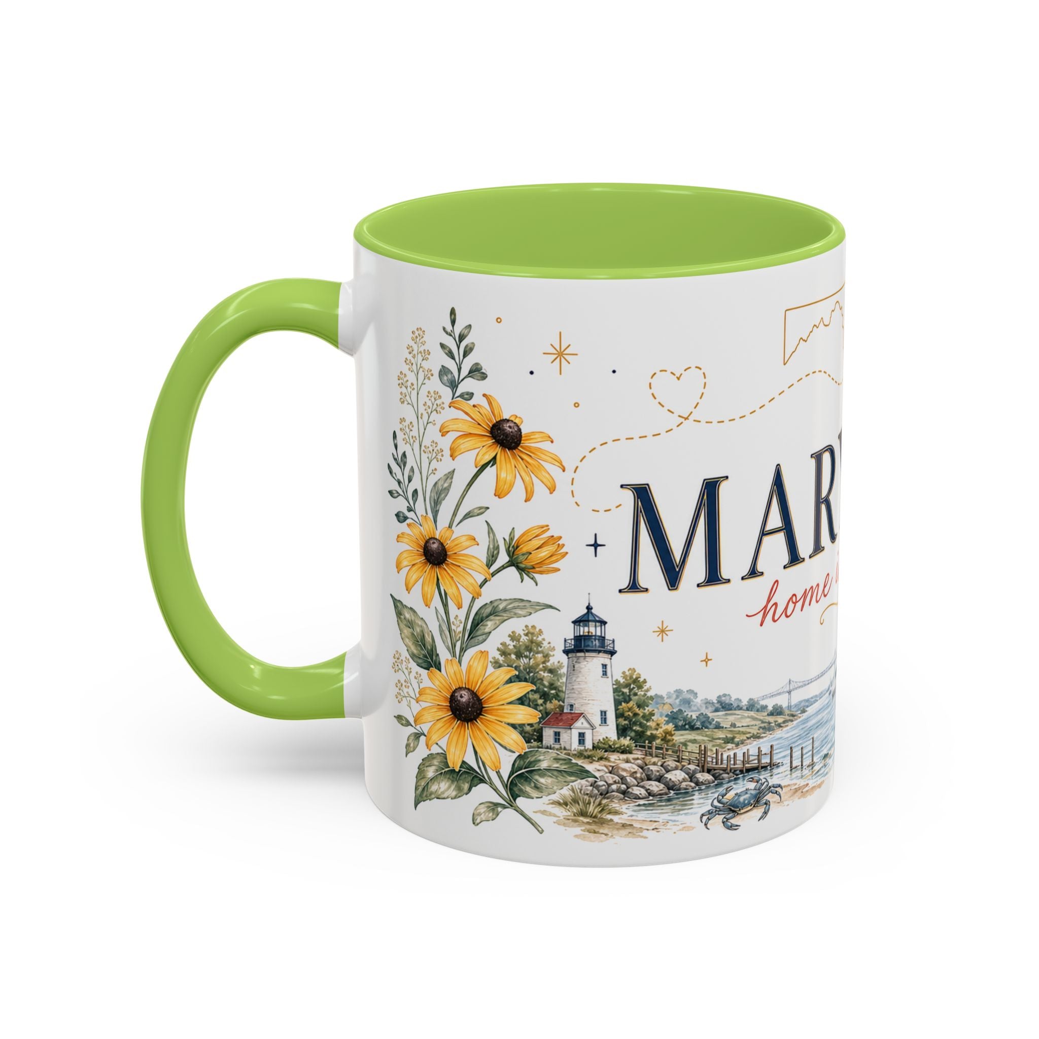 Maryland State Map Mug | Homesick Gift, Long Distance Friendship Coffee Cup (11oz 15oz)