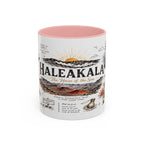 Haleakala National Park Coffee Mug | Hawaii Maui Sunrise Crater Gift | Accent Color Ceramic 11oz 15oz