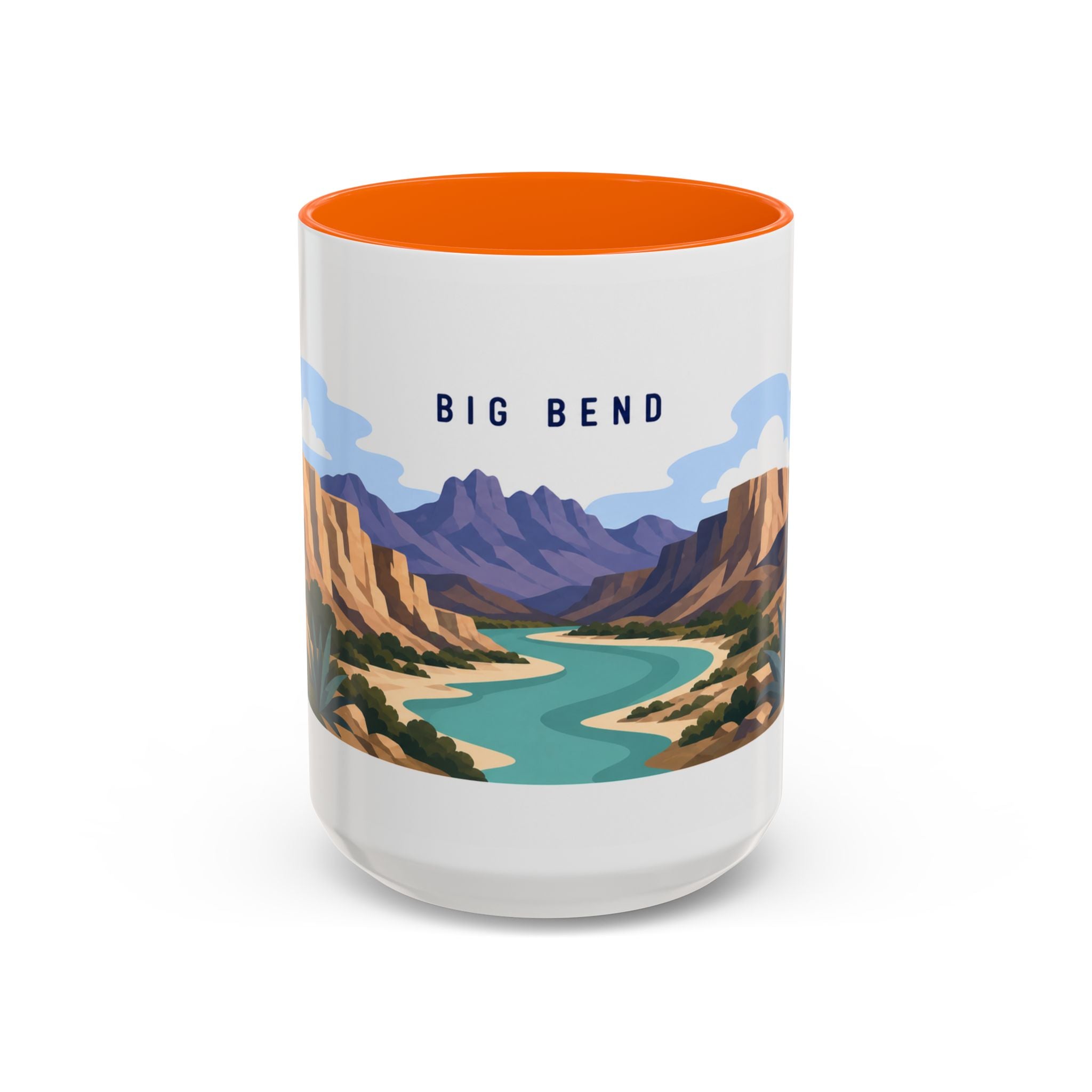 Big Bend National Park Coffee Mug | Solid Color Block Park Souvenir | 11oz 15oz Accent Mug
