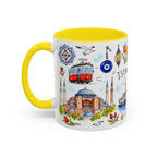 Istanbul Travel Mug | European City Souvenir Accent Coffee Mug | 11oz 15oz Ceramic Cup