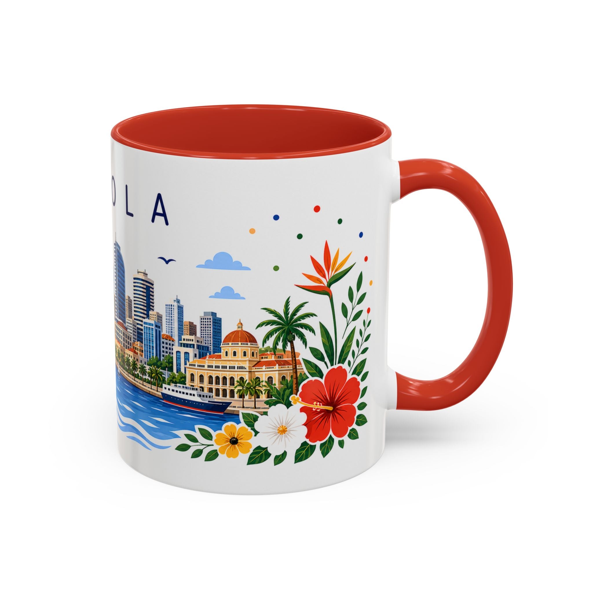 Angola Coffee Mug | Travel Souvenir Accent Mug | Place Gift Ceramic Cup 11oz 15oz