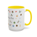 New River Gorge National Park Christmas Mug | Watercolor Travel Souvenir | Holiday Gift | Accent Ceramic Coffee Cup 11oz 15oz