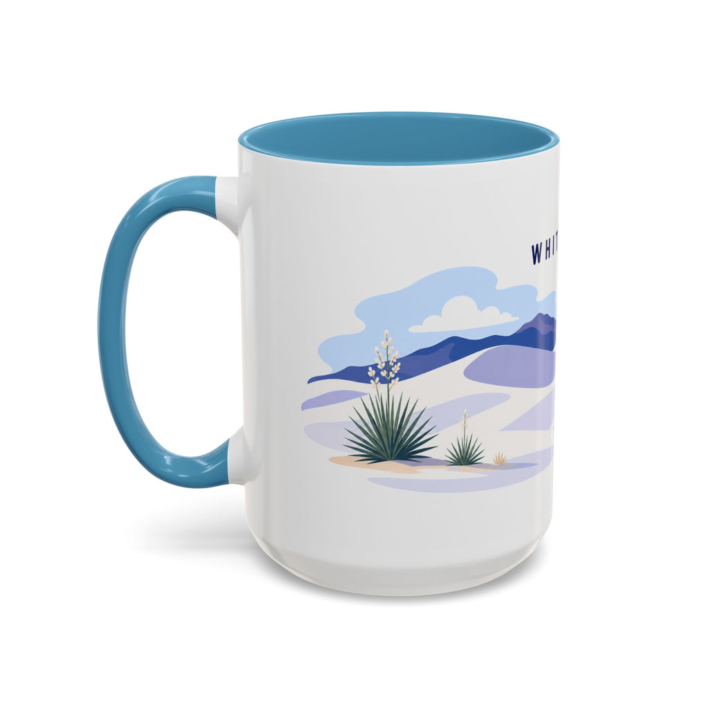 White Sands National Park Coffee Mug | Solid Color Block Park Souvenir | 11oz 15oz Accent Mug