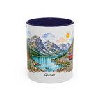 Glacier National Park Mug | US Travel Souvenir Accent Coffee Mug | 11oz 15oz Ceramic Cup