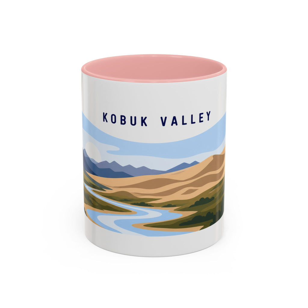 Kobuk Valley National Park Coffee Mug | Solid Color Block Park Souvenir | 11oz 15oz Accent Mug